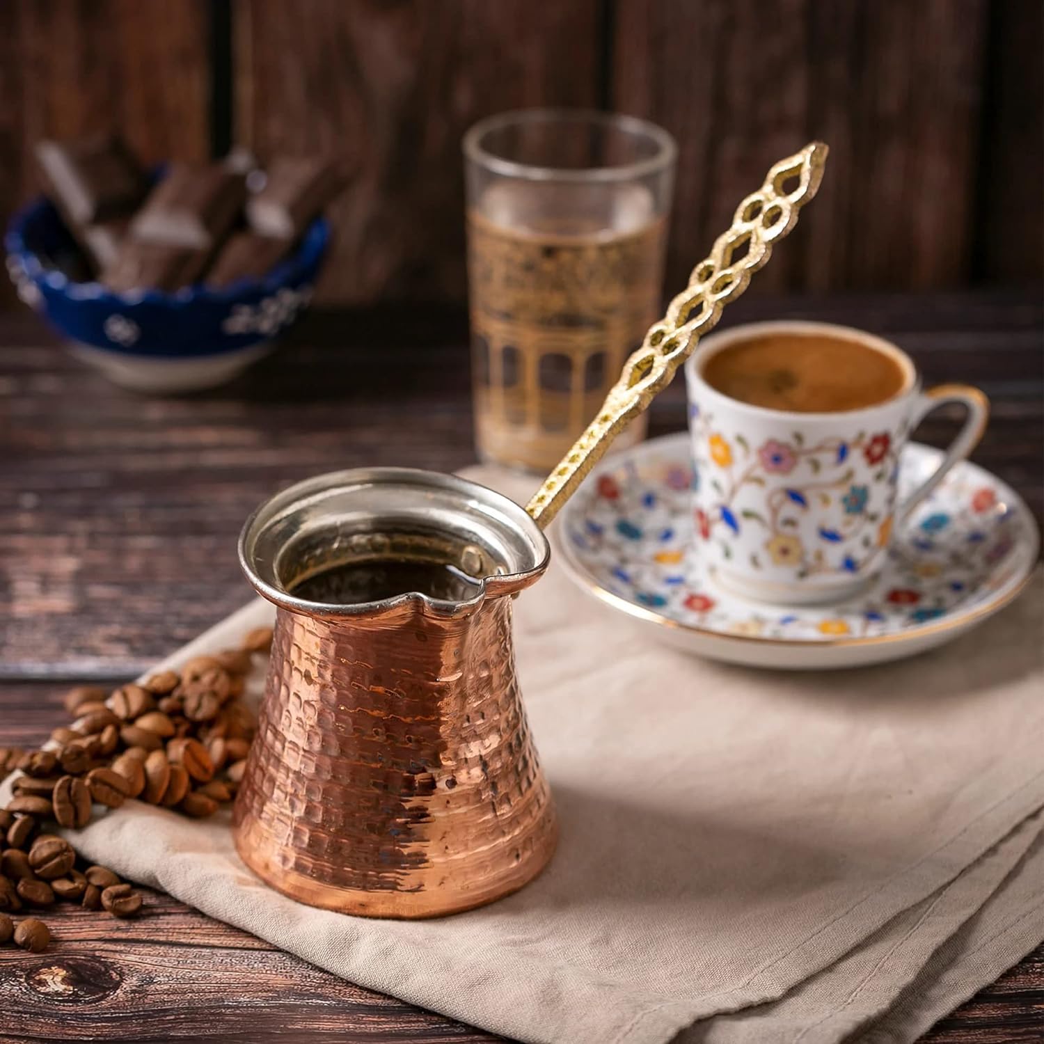 Turkish tea, moroccan authentic tea, cay, tea pot, handmade tea pot, copper tea pot,